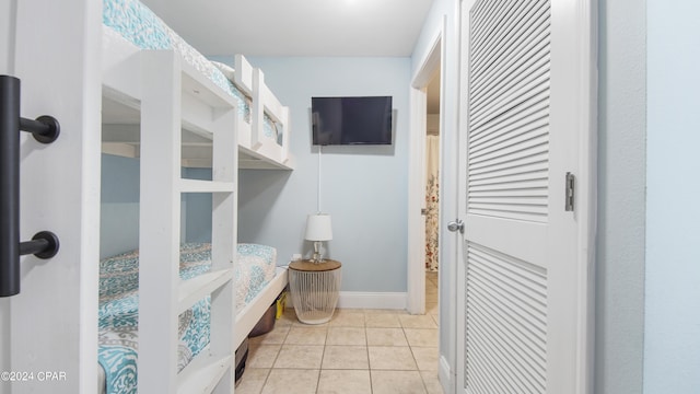 view of tiled bedroom