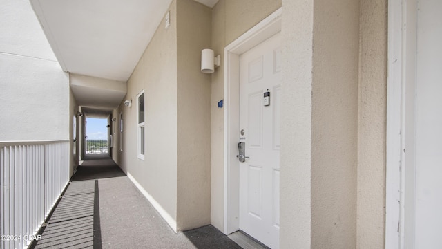 view of doorway to property