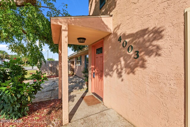 view of doorway to property