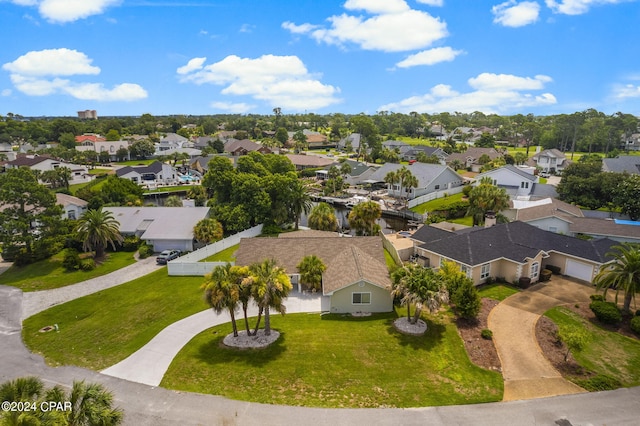 aerial view featuring a residential view