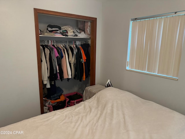 bedroom with a closet