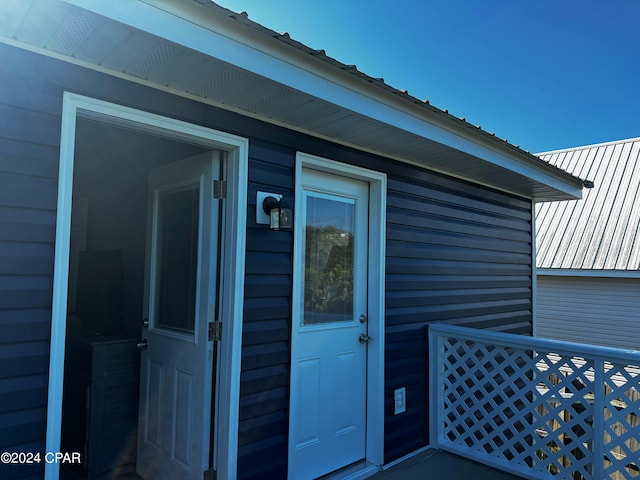 view of doorway to property