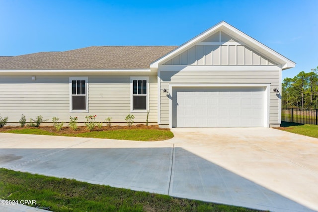 ranch-style house with a garage