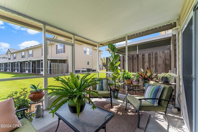 view of sunroom / solarium