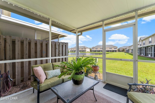 view of sunroom