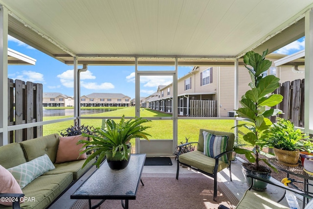 view of sunroom