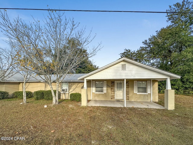 view of single story home