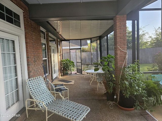 view of sunroom / solarium