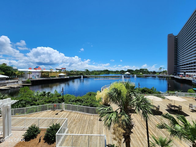 view of water feature