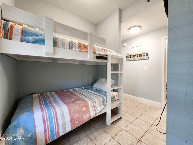 view of tiled bedroom