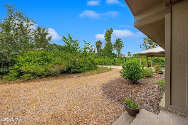 view of yard featuring a gazebo