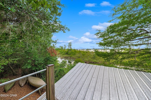 view of wooden deck