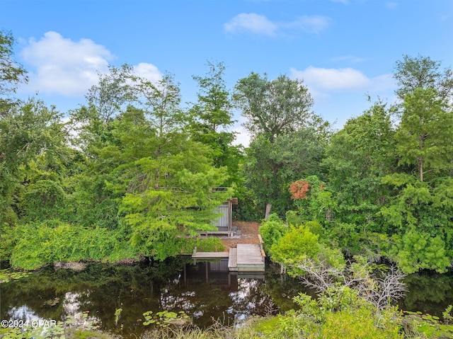 surrounding community featuring a water view