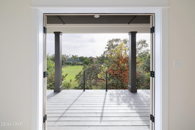 view of doorway to outside