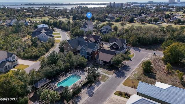 birds eye view of property featuring a residential view