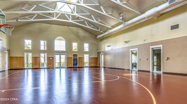 view of basketball court