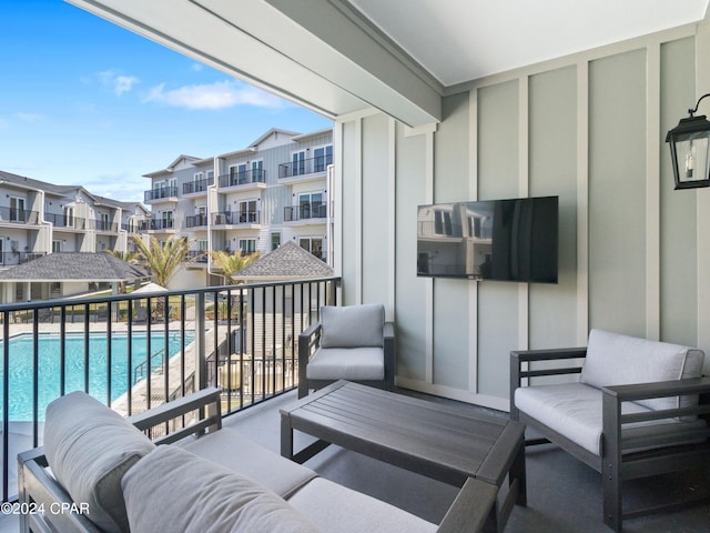 balcony with an outdoor living space