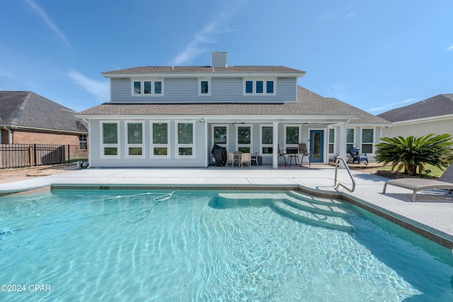 view of pool featuring a patio area