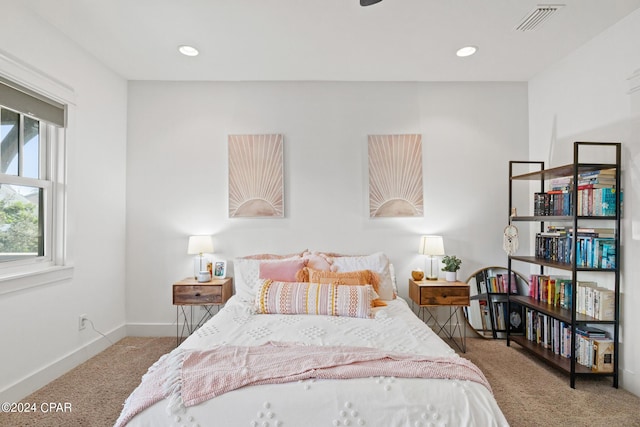 view of carpeted bedroom