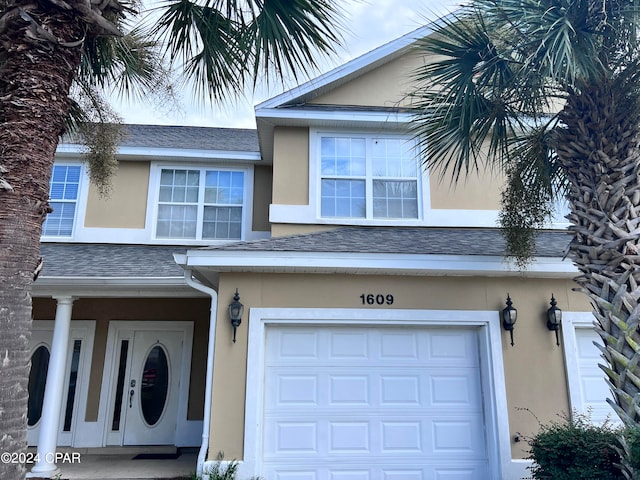 view of front of house featuring a garage