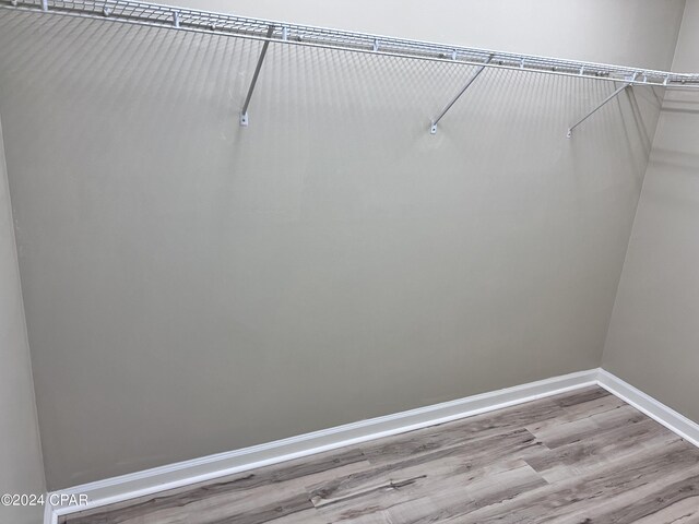 walk in closet featuring hardwood / wood-style flooring