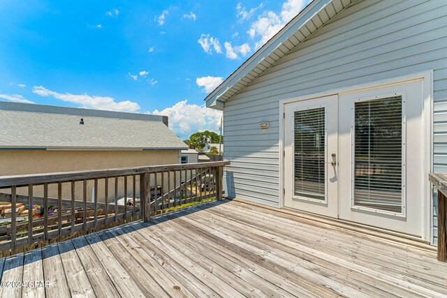 deck with french doors