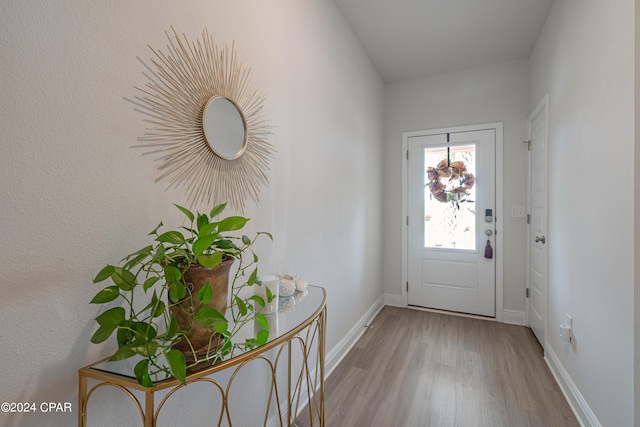 entryway featuring light hardwood / wood-style flooring