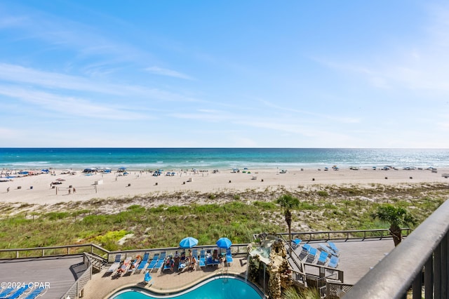 property view of water with a view of the beach