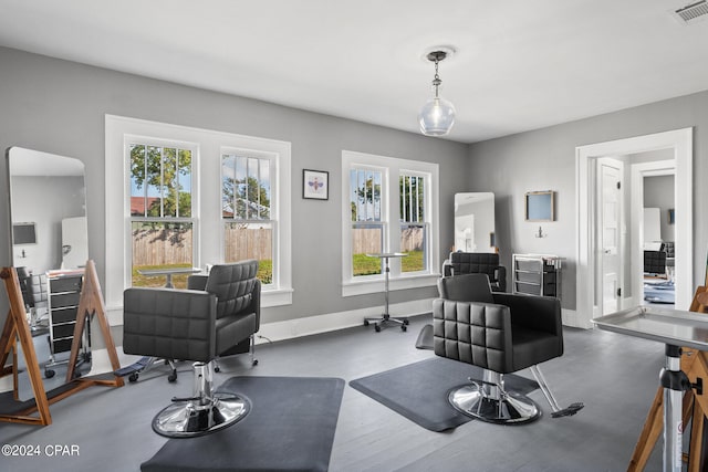 sitting room featuring hardwood / wood-style floors