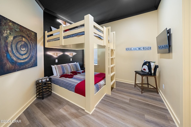 bedroom featuring hardwood / wood-style floors