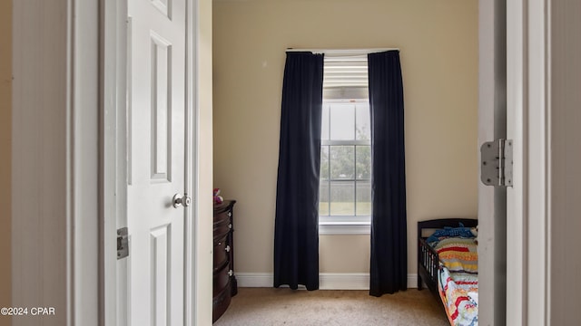 view of carpeted bedroom