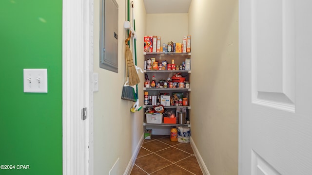 pantry featuring electric panel