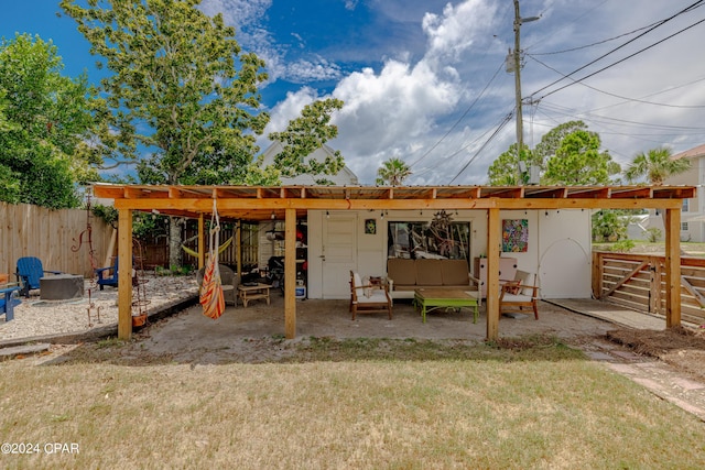 rear view of house with a yard