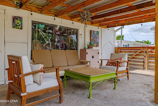 view of patio / terrace featuring an outdoor living space