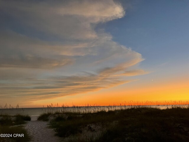 nature at dusk with a water view