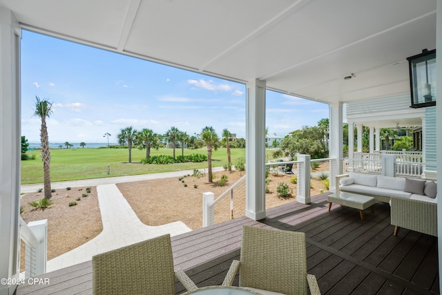 view of sunroom