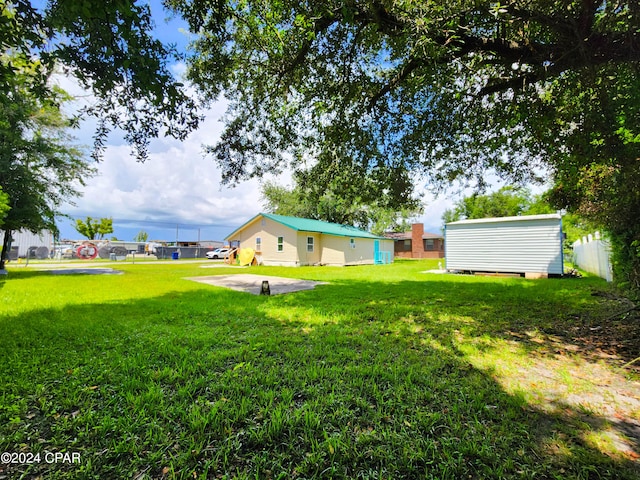 view of yard with a patio area