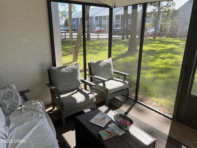 view of sunroom