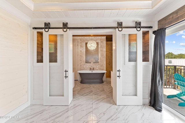 bathroom featuring a tub