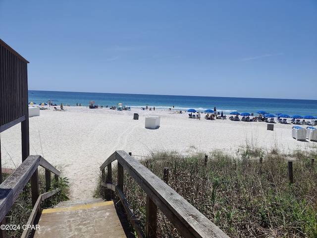 water view with a view of the beach