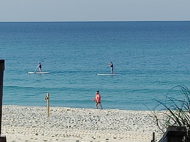 view of water feature featuring a view of the beach