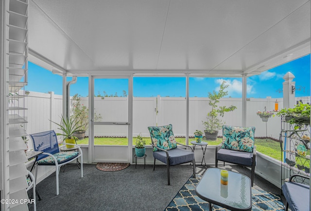 view of sunroom