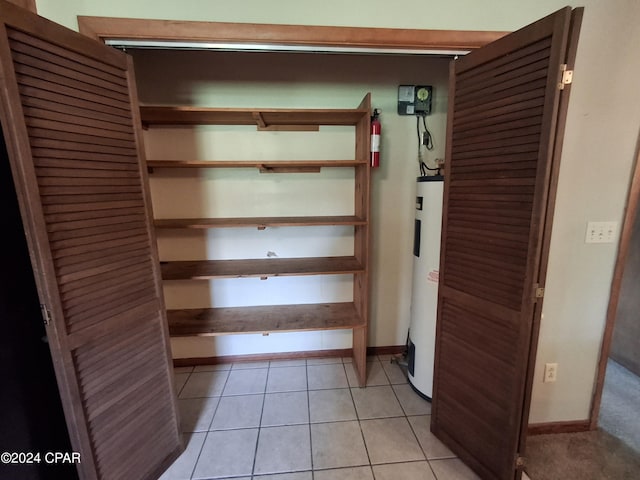 closet with water heater