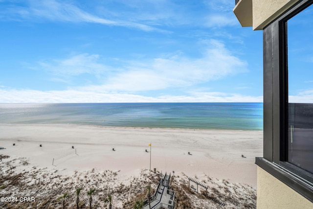 water view with a view of the beach