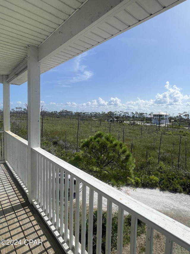 balcony with a rural view