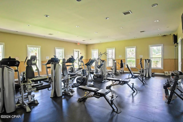 view of workout area