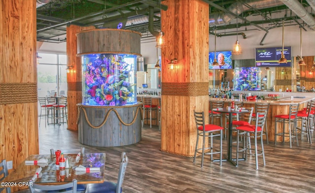 interior space featuring hardwood / wood-style flooring