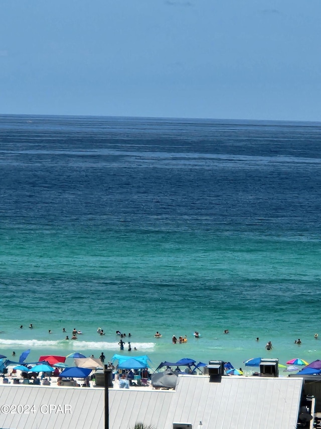 water view featuring a beach view