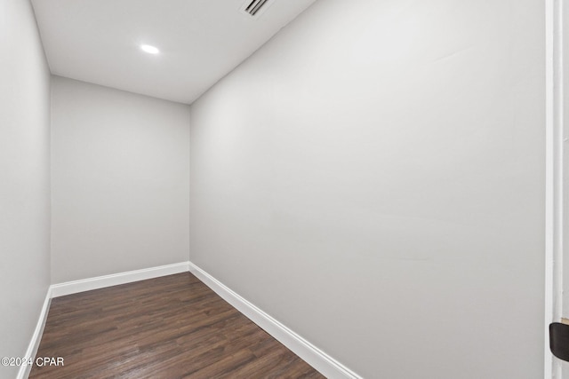 interior space featuring dark wood-type flooring