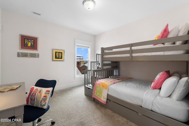 bedroom with carpet floors